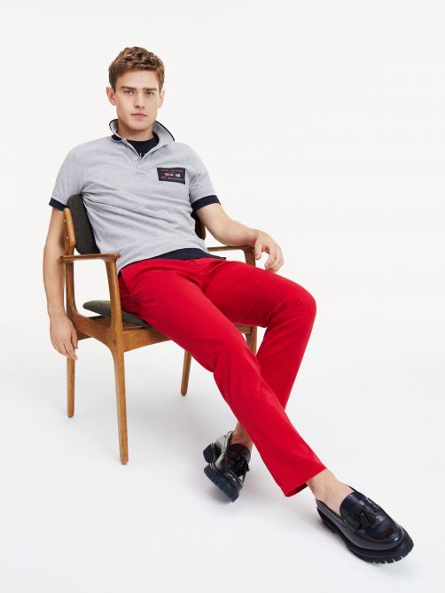 Global Flag Patch Slim Fit Polo