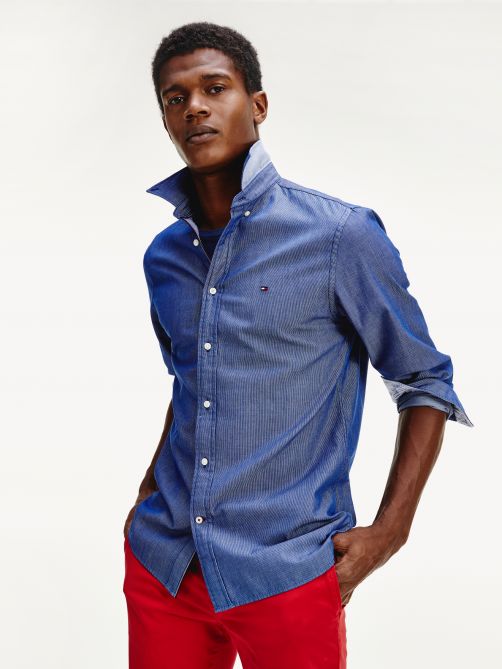 قميص من قطن دوبي مخطط