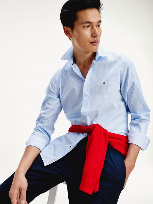 Geometric Soft Touch Slim Fit Shirt