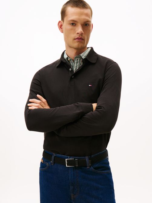 1985 Slim Fit Pique Long Sleeve Polo Shirt