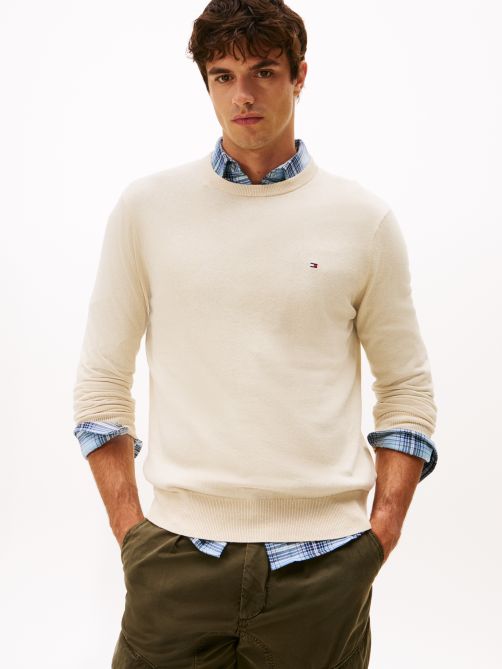 بلوفر كشمير بياقة دائرية