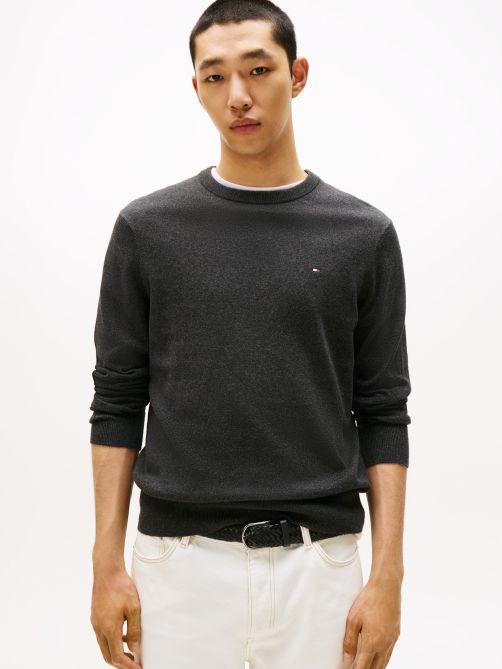 بلوفر كشمير بياقة دائرية