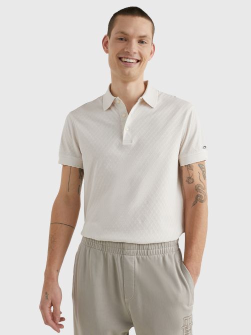 Jacquard Slim Fit Polo
