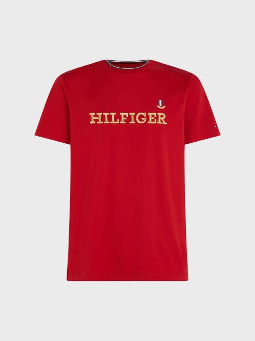 Monotype Embroidered Crew Neck T-Shirt | Tommy Hilfiger