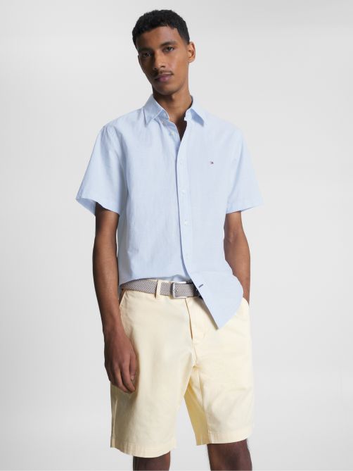 قميص بوبلين بأكمام قصيرة