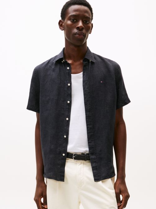 Short Sleeve Regular Fit Linen Shirt