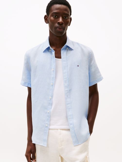 Short Sleeve Regular Fit Linen Shirt