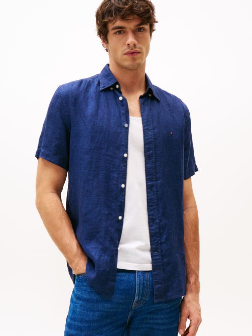 Short Sleeve Regular Fit Linen Shirt