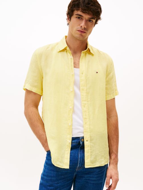 Short Sleeve Regular Fit Linen Shirt