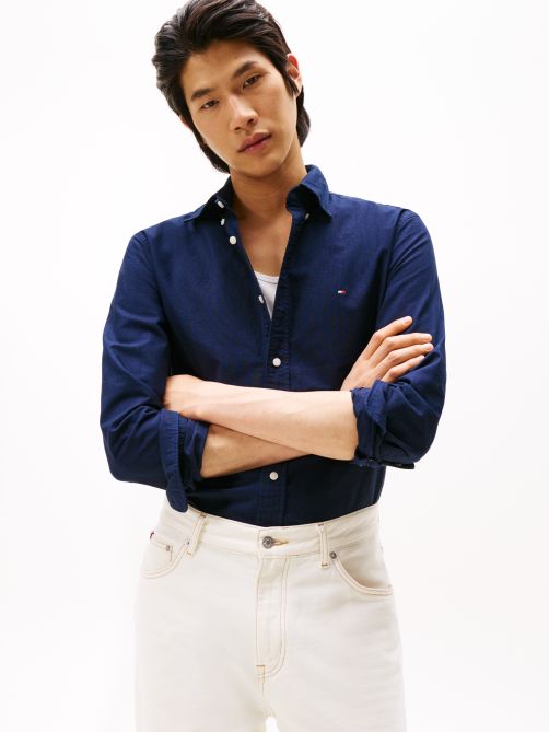 قميص أكسفورد بقصة عادية
