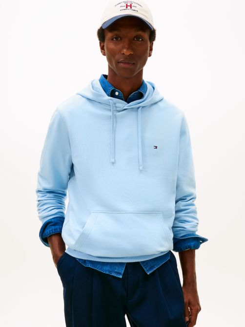 Flag Embroidery Terry Drawstring Hoodie