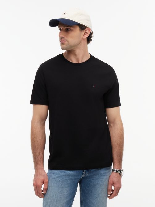 Flag Embroidery Crew Neck T-Shirt