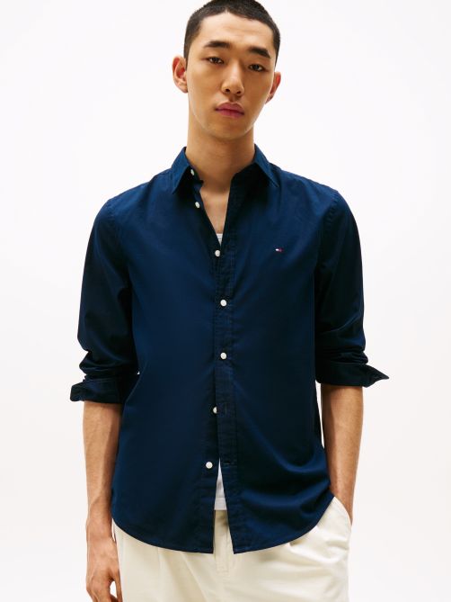 قميص بوبلين بقصة سليم