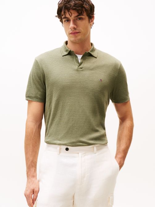 Regular Fit Linen Polo Shirt