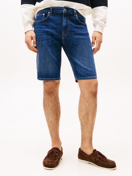 Faded Slim Denim Shorts