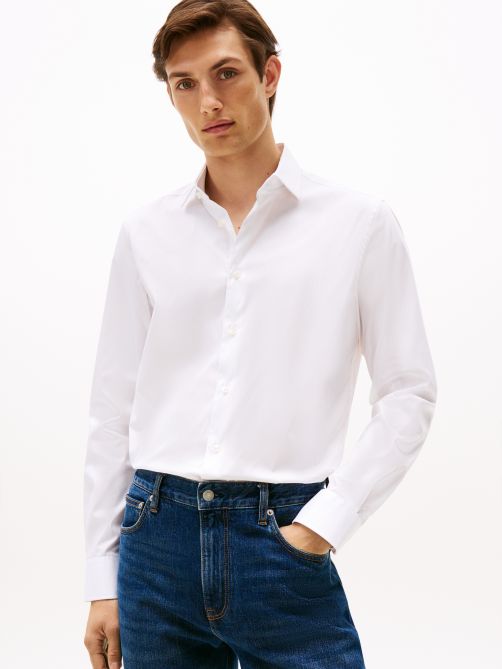 Slim Fit Flex Collar Shirt