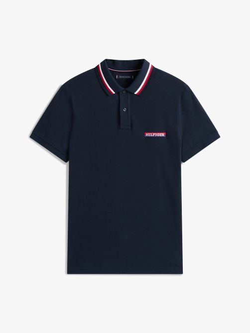 تيشيرت بولو Americana بأكمام قصيرة وحواف ملونة