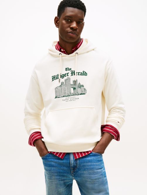 Logo Embroidery Relaxed Drawstring Hoody