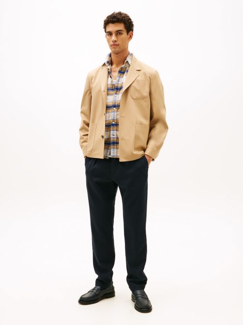 Harlem Tapered Pleated Twill Trousers