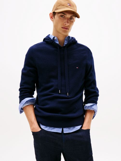 Pure Lambswool Flag Embroidery Hoody