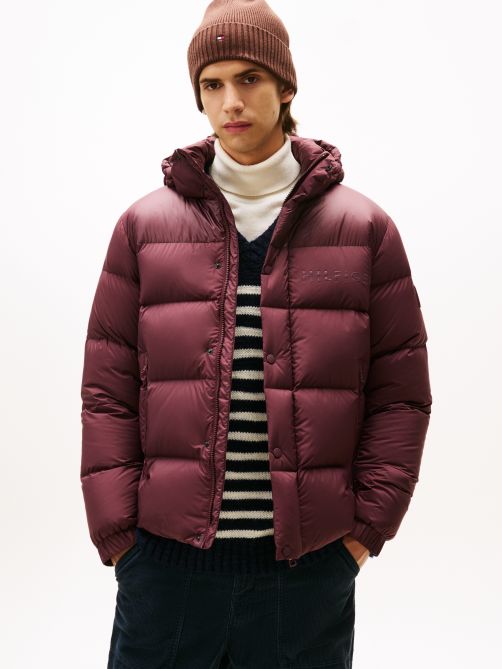 Water Repellent Down Hooded Puffer Jacket