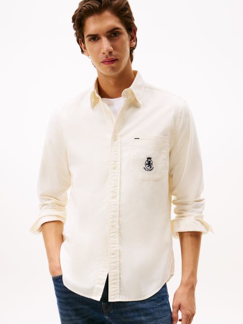 قميص أكسفورد ناعم بقصة عادية