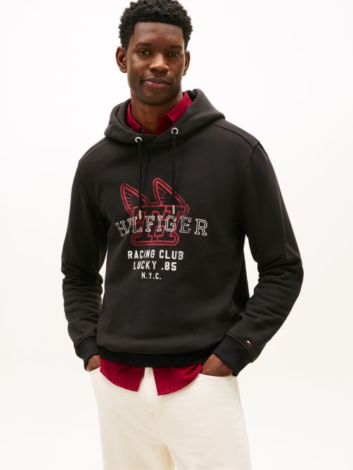 Graphic Terry Drawstring Hoodie