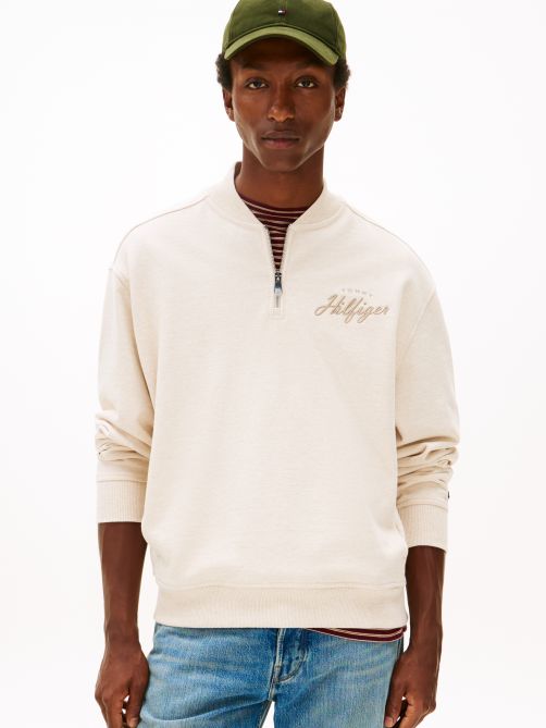 Baseball Collar Quarter-Zip Jumper