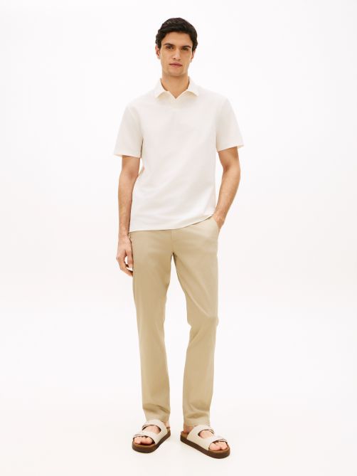 Denton Micro Print Straight Leg Chinos
