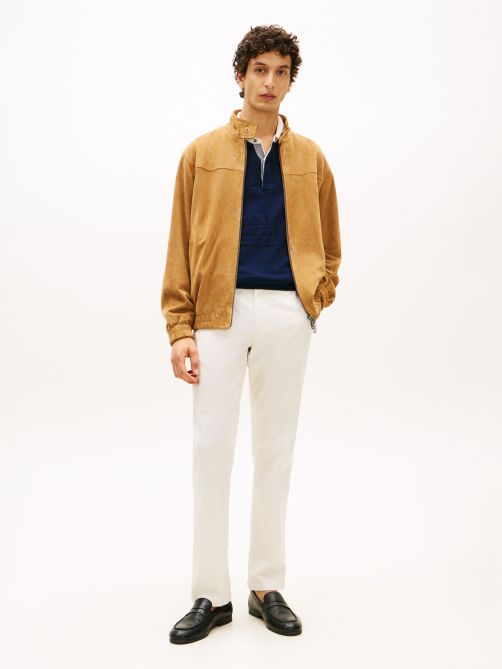 Denton Micro Print Straight Leg Chinos