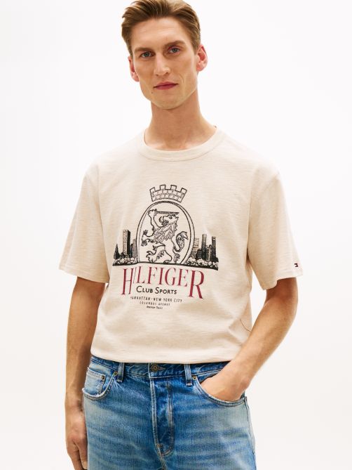 Heritage Textured Crest Graphic Relaxed T-Shirt