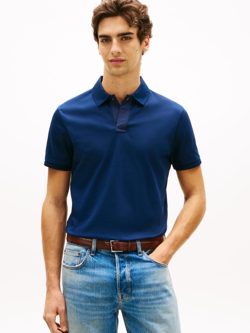 Regular Fit Concealed Placket Polo Shirt