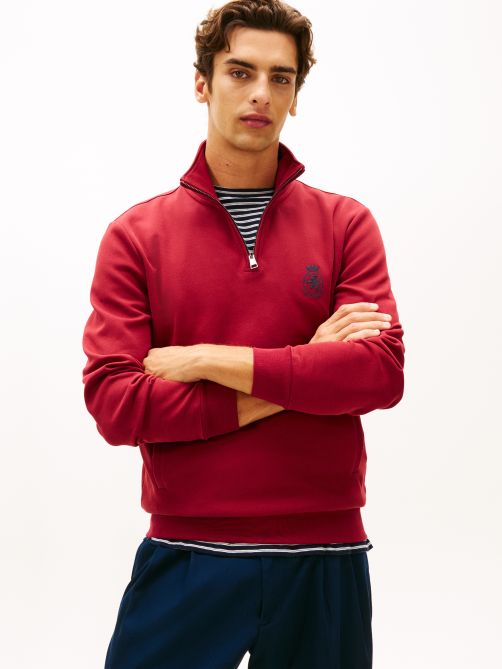 TH Crest Embroidery Quarter-Zip Jumper