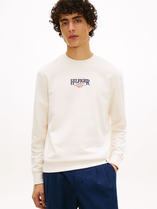 سويت شيرت تيري مطرز بشعار Heritage