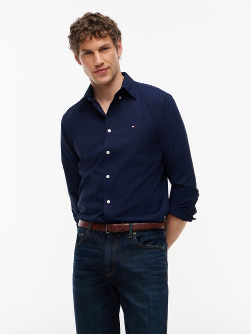 Performance Regular Fit Button-Down Poplin Shirt