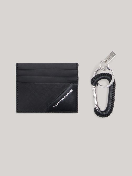 Leather Card Holder and Key Fob Gift Set