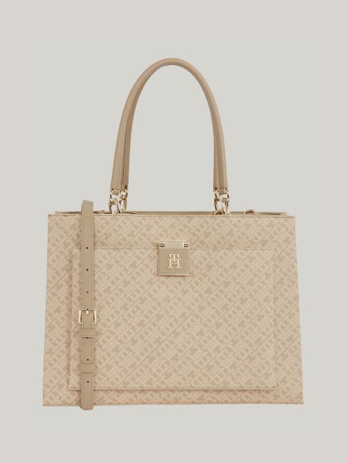 Tommy hilfiger monogram satchel cheap