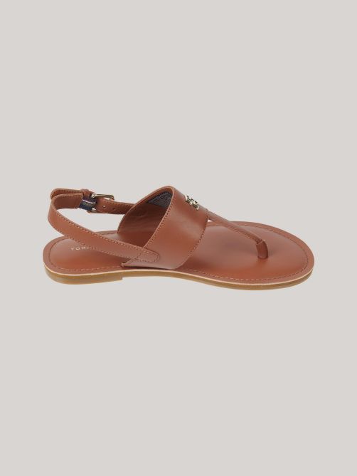 Monogram Plaque Flat Thong Sandals