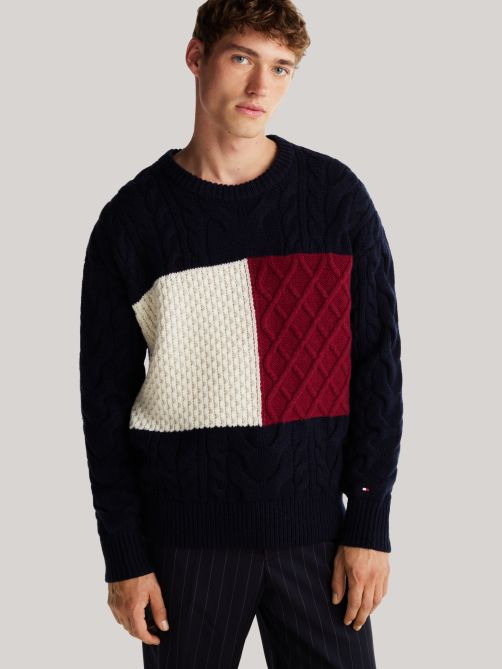 Wool Rich Cable Knit V-Neck Jumper