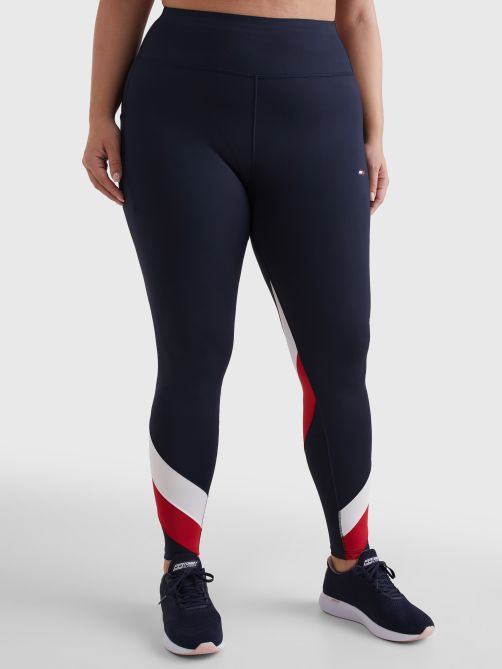 Curve Sport High-Rise Waist Colour-Blocked Leggings