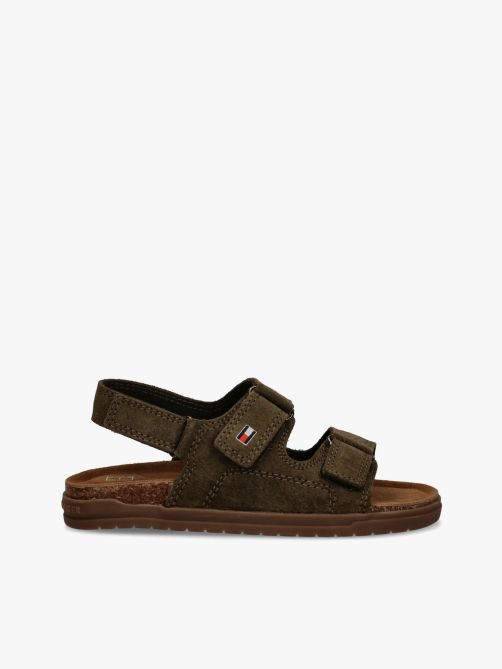 Boys’ Suede Sandals with Double Velcro Closure