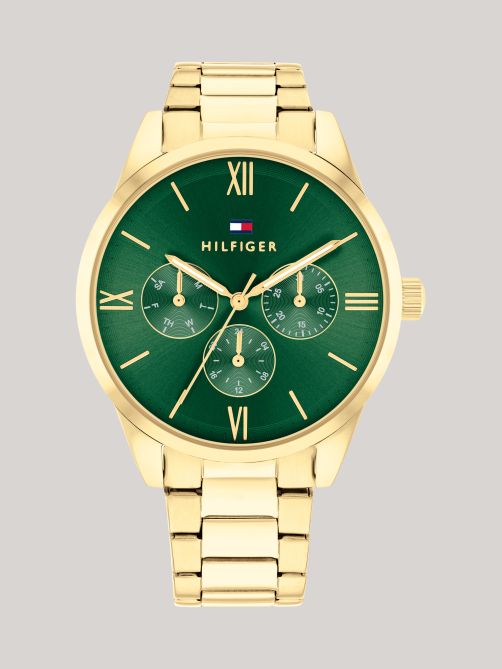 Green Dial Multifunction Watch