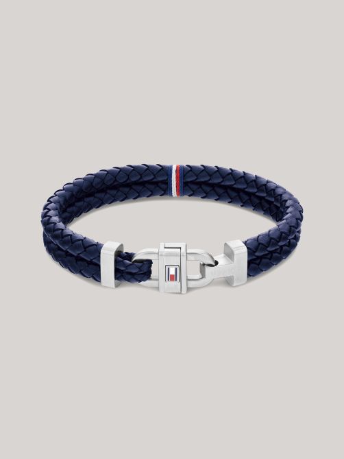 إسورة جلدية مظفرة سوداء