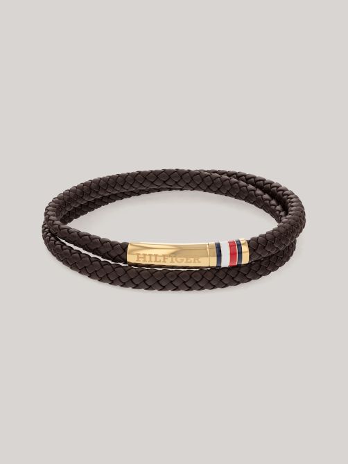 Layered Braided Leather Bracelet