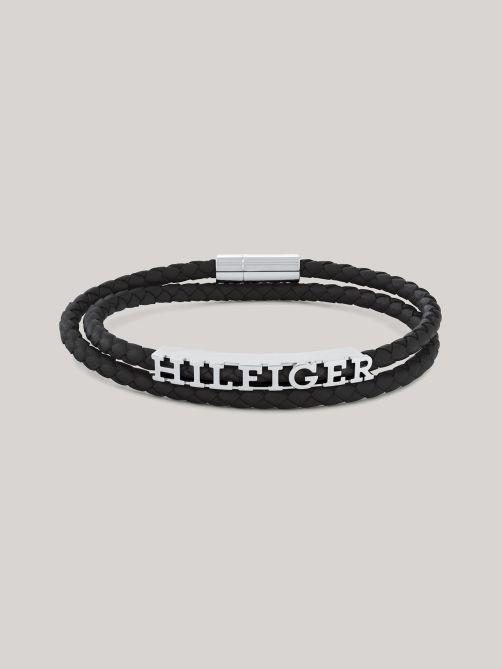 Black Braided Leather Bracelet