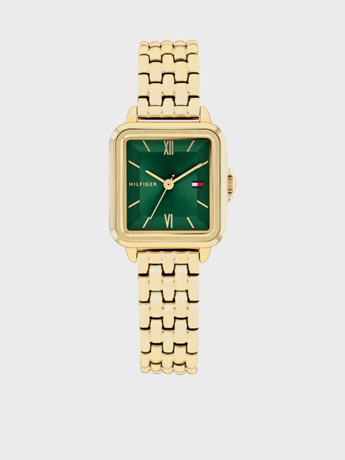 Mia Green Dial Stainless Steel Analog Watch