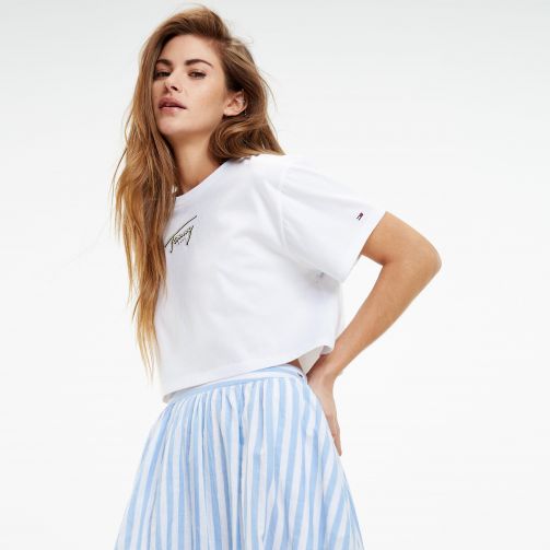 tommy jeans cropped t shirt