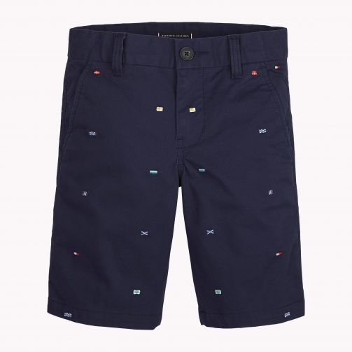 شورت مطرّز بأعلام تومي هيلفيغر