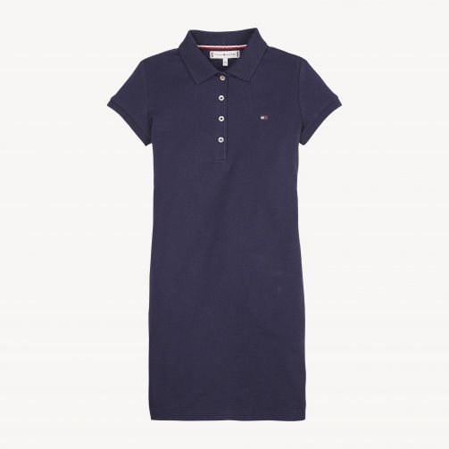 فستان بولو بأكمام قصيرة