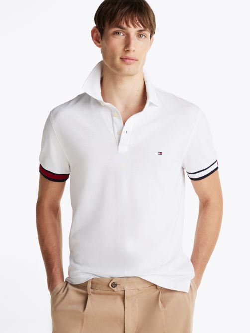 Flag Cuff Slim Fit Polo